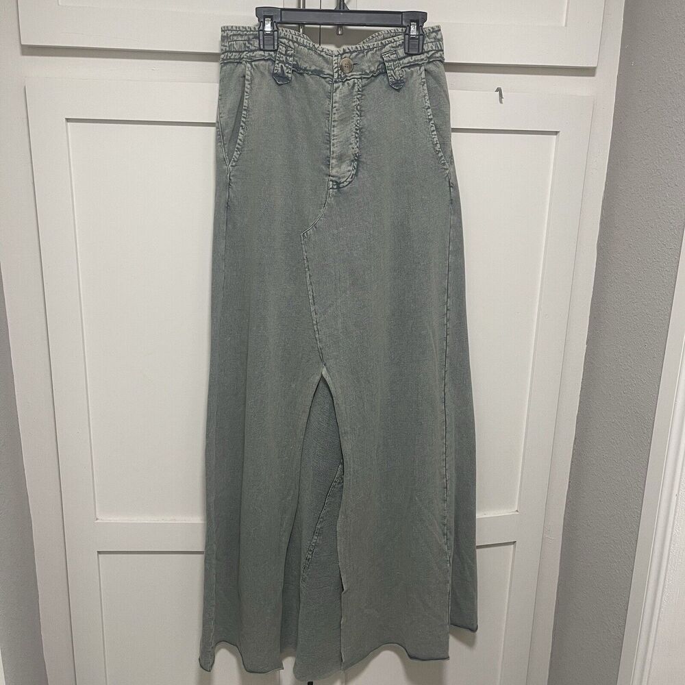 Free People FP One Kona Maxi Long Skirt Cotton Button Endless Summer Sz XS New - Picture 5 of 7